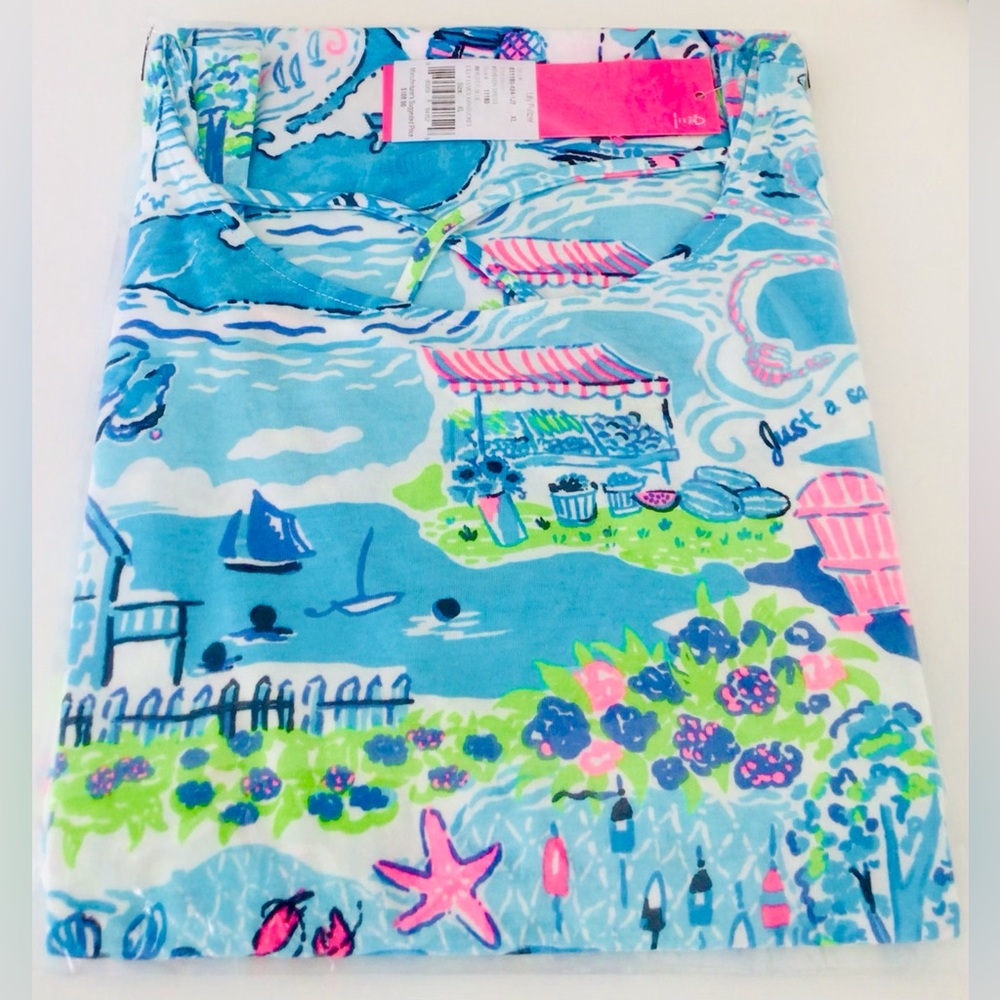 Lilly Pulitzer Kristen Swing Dress-Lilly Loves Nantucket-Whisper Blue-NEW - Picture 10 of 11